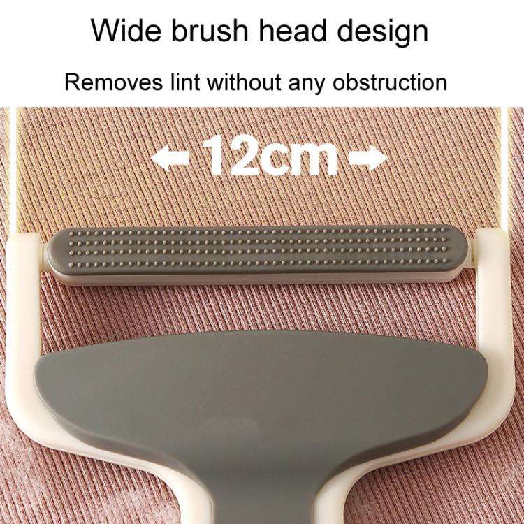 Household Clothes Scraper Portable Multifunctional Hair Removal Brush(White Gray)