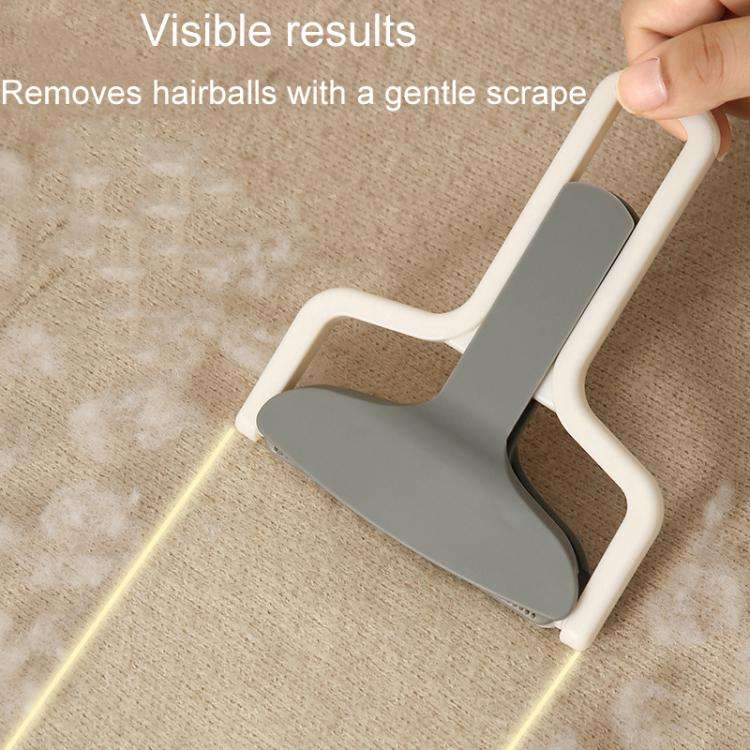 Household Clothes Scraper Portable Multifunctional Hair Removal Brush(White Gray)