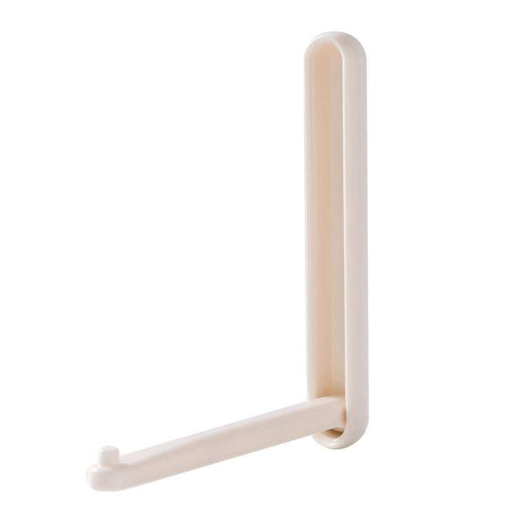 Balcony Household No-Punch Foldable Clothes Rack Clip Organizer(White)