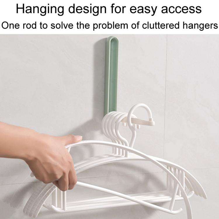 Balcony Household No-Punch Foldable Clothes Rack Clip Organizer(White)