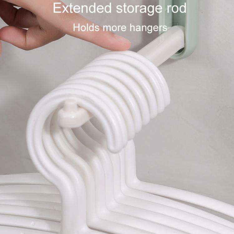 Balcony Household No-Punch Foldable Clothes Rack Clip Organizer(White)
