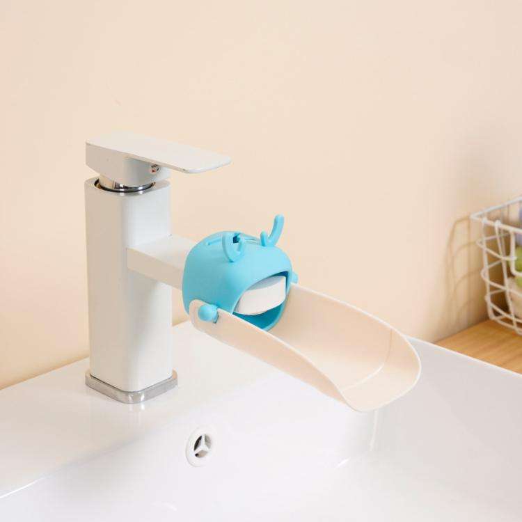 Cartoon Little Deer Kids Faucet Extender Household Splashproof Faucet Diverter Tool(Blue)