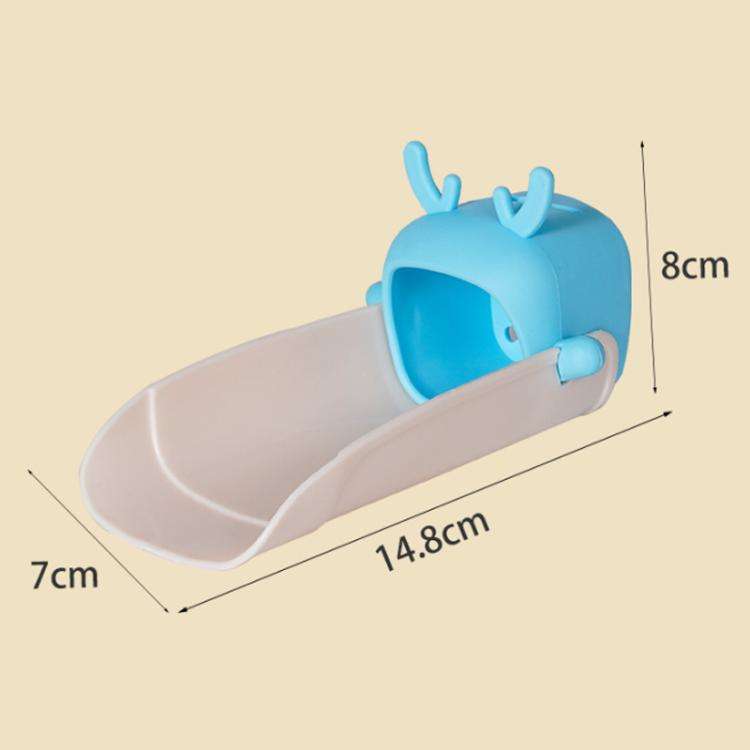 Cartoon Little Deer Kids Faucet Extender Household Splashproof Faucet Diverter Tool(Blue)