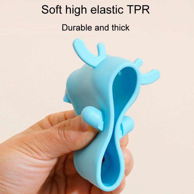 Cartoon Little Deer Kids Faucet Extender Household Splashproof Faucet Diverter Tool(Blue)