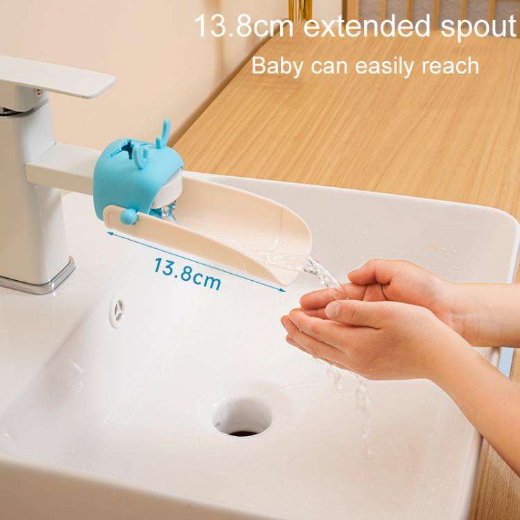 Cartoon Little Deer Kids Faucet Extender Household Splashproof Faucet Diverter Tool(Blue)