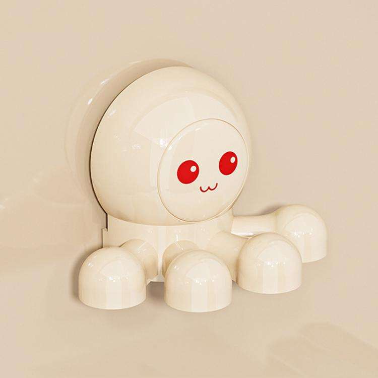 Octopus Suction Cup Toothbrush Holder Bathroom Wall Mounted Toothbrush Storage Shelf(Red)