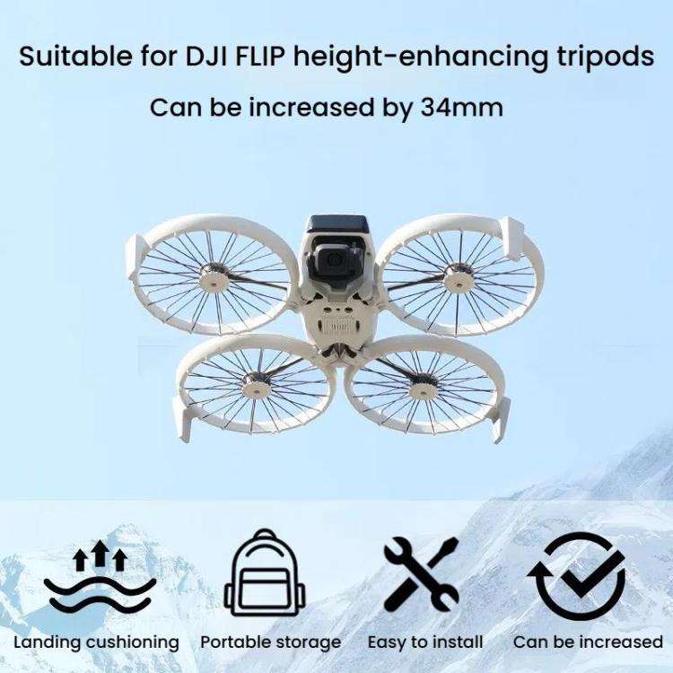 1pair For DJI Flip Drone Landing Gear Height Enhancement Rear Stand Gimbal Protector Bracket Acce...