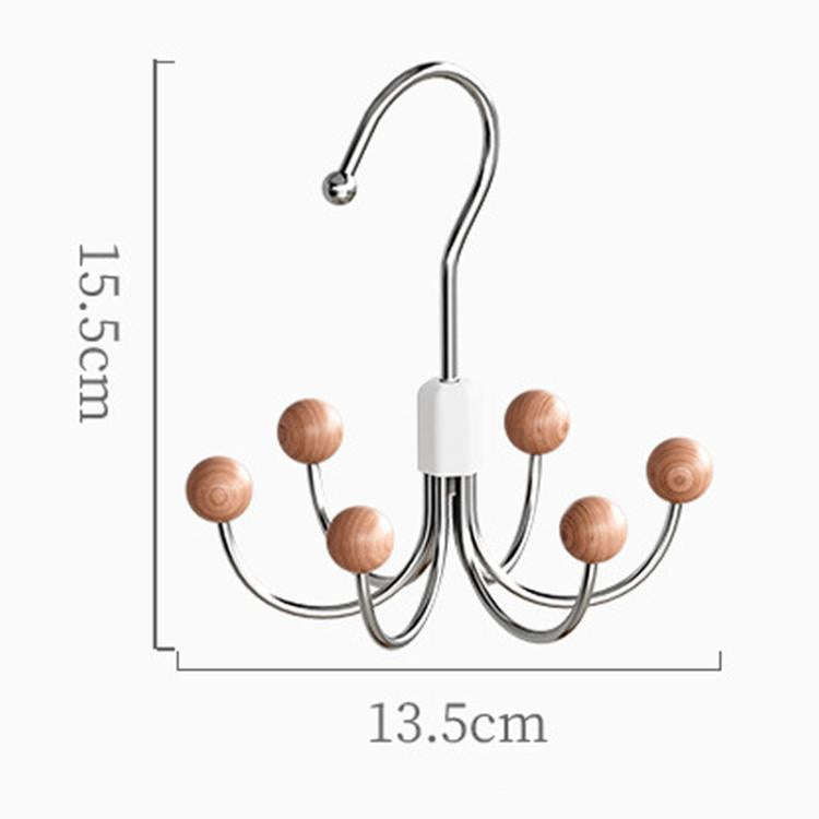 Six Claws Hooks 360 Degree Rotating Wardrobe Bag Hanger Multi-functional Underwear Clothes Storag...