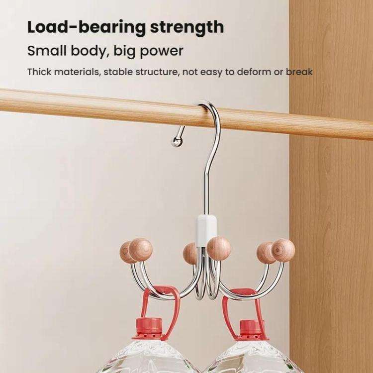 Six Claws Hooks 360 Degree Rotating Wardrobe Bag Hanger Multi-functional Underwear Clothes Storag...