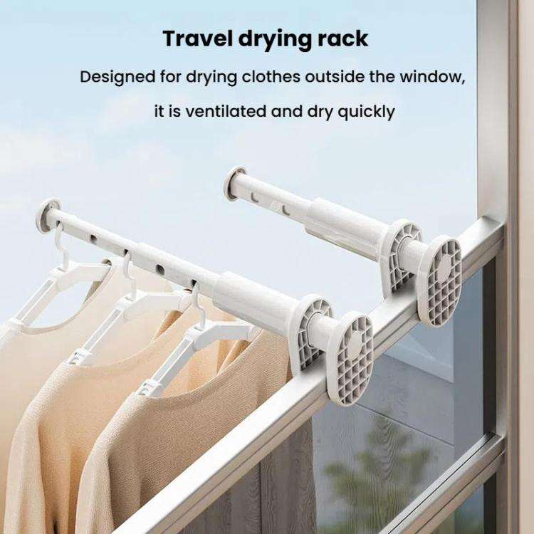 Portable Travel Clothes Drying Rack Business Trip Hotel Indoor Hole-Free Telescopic Drying Hanger...