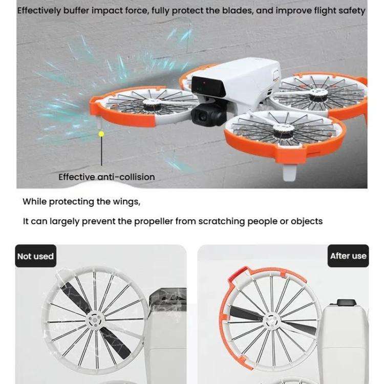 For DJI Flip Drone With Tripod Bumper Ring(Orange)
