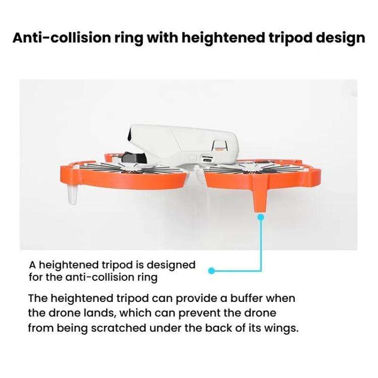 For DJI Flip Drone With Tripod Bumper Ring(Orange)