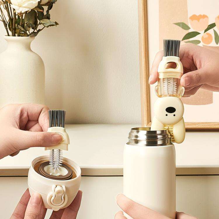 3 In 1 Cup Brush Rabbit Multifunction Crevice Bottle Insulated Mug Groove Rubber Ring Cleaning Br...