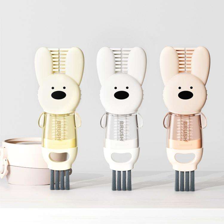 3 In 1 Cup Brush Rabbit Multifunction Crevice Bottle Insulated Mug Groove Rubber Ring Cleaning Br...