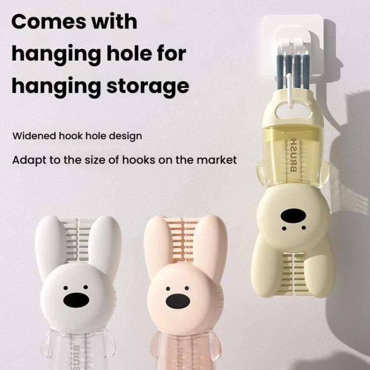 3 In 1 Cup Brush Rabbit Multifunction Crevice Bottle Insulated Mug Groove Rubber Ring Cleaning Br...