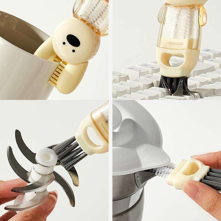 3 In 1 Cup Brush Rabbit Multifunction Crevice Bottle Insulated Mug Groove Rubber Ring Cleaning Br...