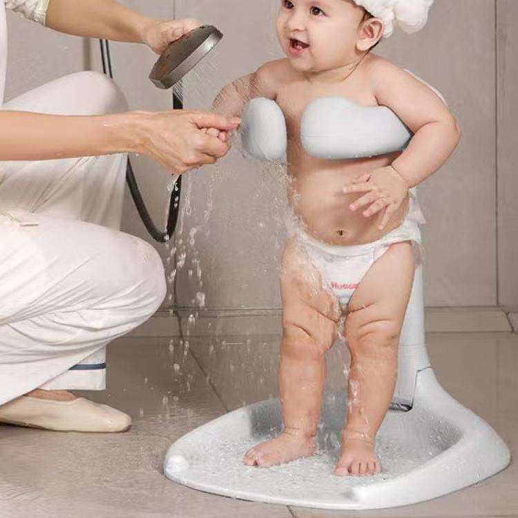 Household Bathroom Non-Slip Baby Standing Bath Tub Rack(Gray)