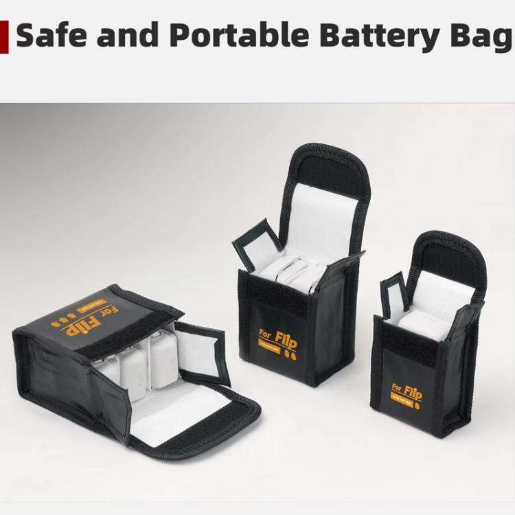 For DJI Flip Sunnylife Battery Explosion Proof Bag Li-ion Safety Storage Bag Flame Retardant Prot...