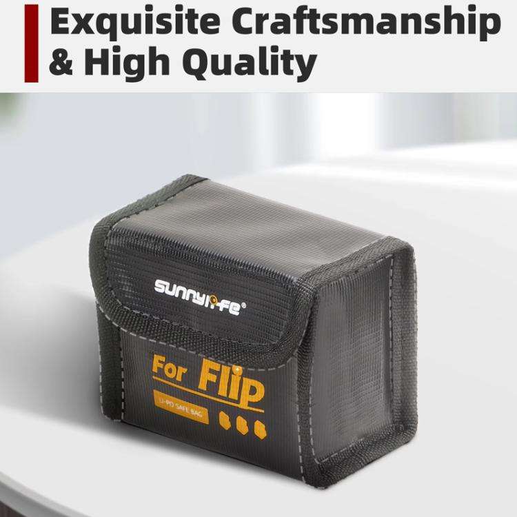 For DJI Flip Sunnylife Battery Explosion Proof Bag Li-ion Safety Storage Bag Flame Retardant Prot...