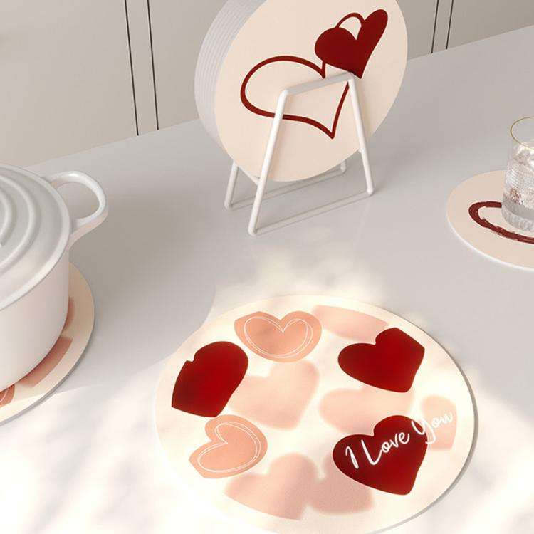 30x30cm Vintage Placemat Round Absorbent Thermal Insulation Table Mat Bar Coaster Dishes Western ...