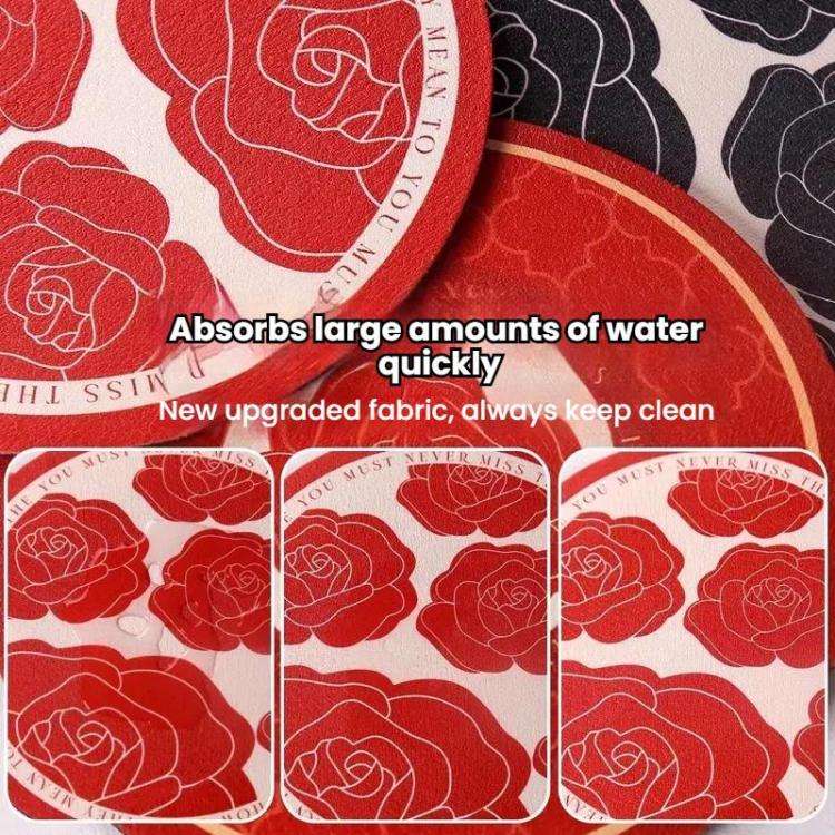 30x30cm Vintage Placemat Round Absorbent Thermal Insulation Table Mat Bar Coaster Dishes Western ...
