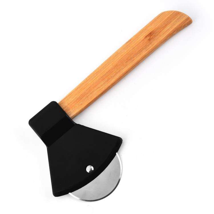 Axe Stainless Steel Pizza Cutter Baking Pizza Roller Knife Round Pie Cutter(Black)
