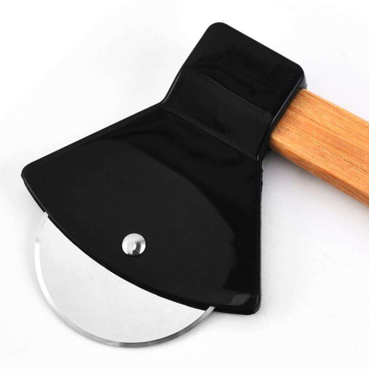 Axe Stainless Steel Pizza Cutter Baking Pizza Roller Knife Round Pie Cutter(Red)