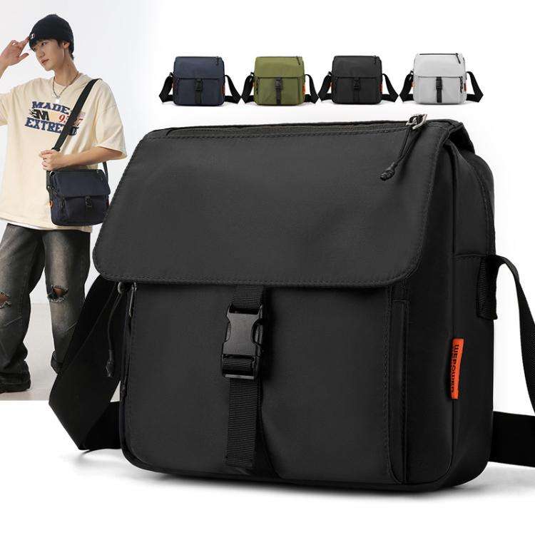 WEPOWER Casual Men Women Unisex Crossbody Bag Waterproof Couple Shoulder Bag(Black)