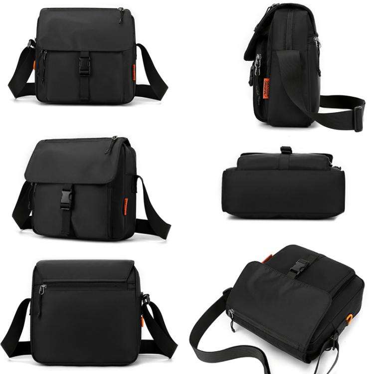 WEPOWER Casual Men Women Unisex Crossbody Bag Waterproof Couple Shoulder Bag(Black)