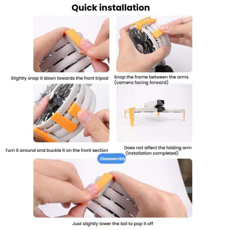 For DJI Flip CQT 4 In 1 Drone Folding Booster Stand Scratch and Wear Resistant Landing Protective...