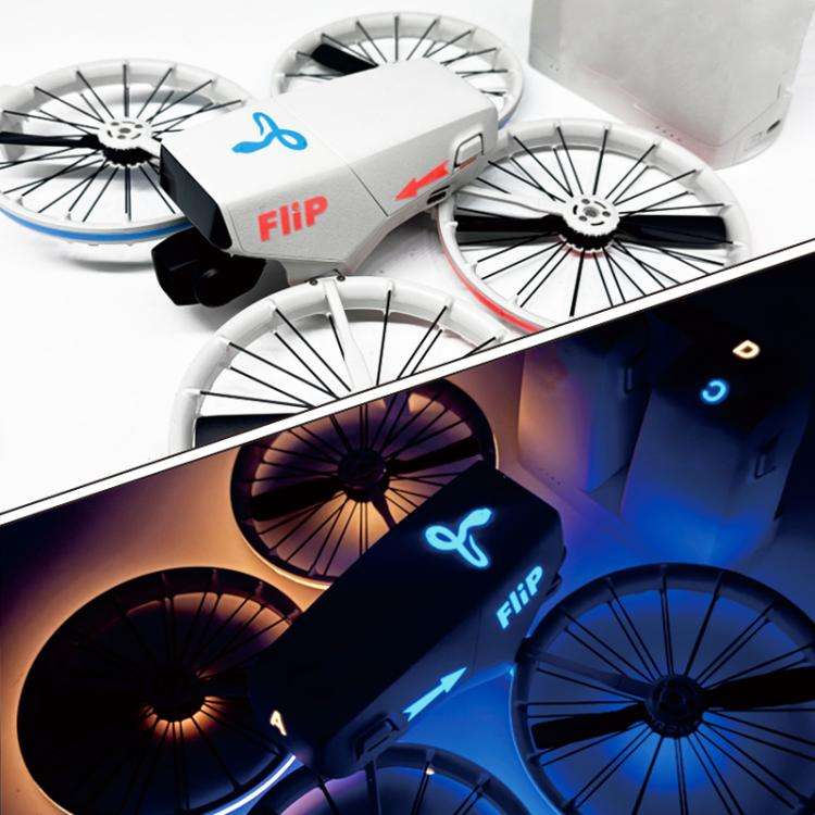 For DJI Flip CQT Drone Light Up Stickers Cool Fuselage Luminous Stickers(Red Blue)