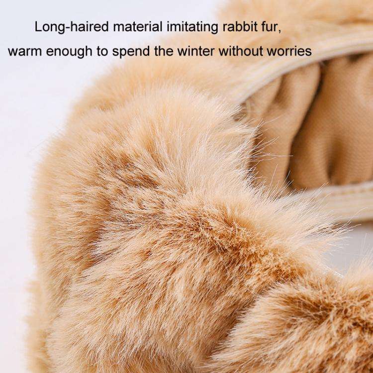 38cm Plush Soft Warm Car Steering Wheel Cover Without Inner Ring(Brown)