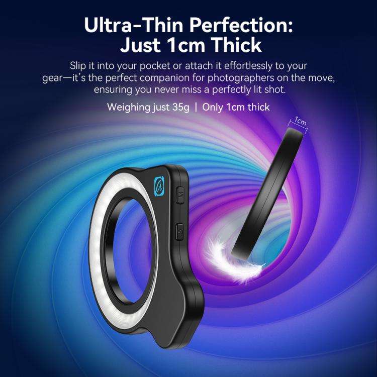 APEXEL APL-FL26 Jewelry Food Still Life Tri-color 9-speed Slim Ring Macro Photography Fill Light