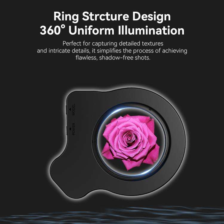 APEXEL APL-FL26 Jewelry Food Still Life Tri-color 9-speed Slim Ring Macro Photography Fill Light