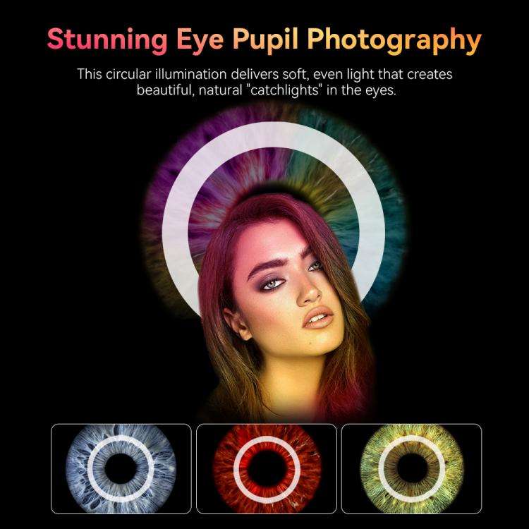 APEXEL APL-FL26 Jewelry Food Still Life Tri-color 9-speed Slim Ring Macro Photography Fill Light
