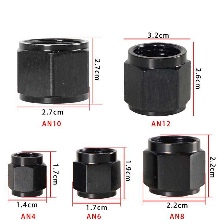 AN4 Oil Pipe Plug Aluminum Alloy Nut Car Modification Adapter