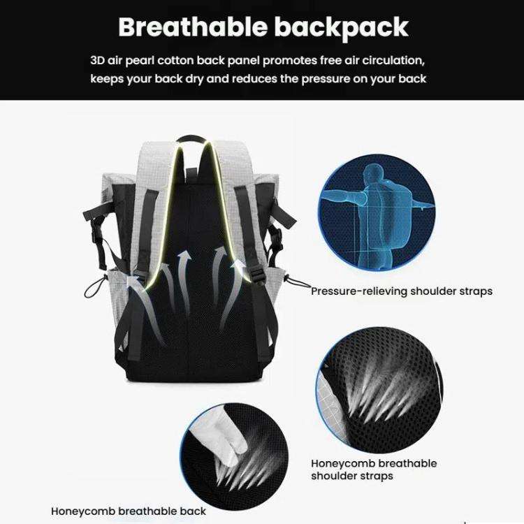 WEPOWER  Men and Women Contrast Color Backpack for Commuting Large-capacity Casual Bag(Black)