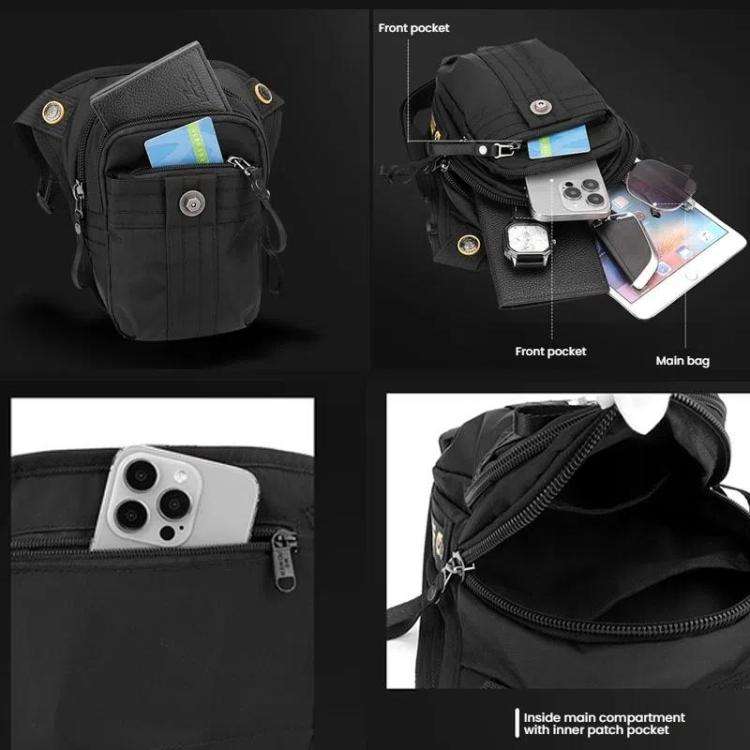 WEPOEWR Commuting Chest Bag Outdoor Cycling Leggings Pouch Portable Waist Messenger Shoulder Bag(...