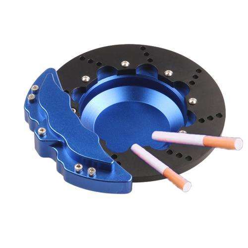 Car All-Aluminum Brake Disc Ashtray, Size: Non-rotating(Blue Black Edge)