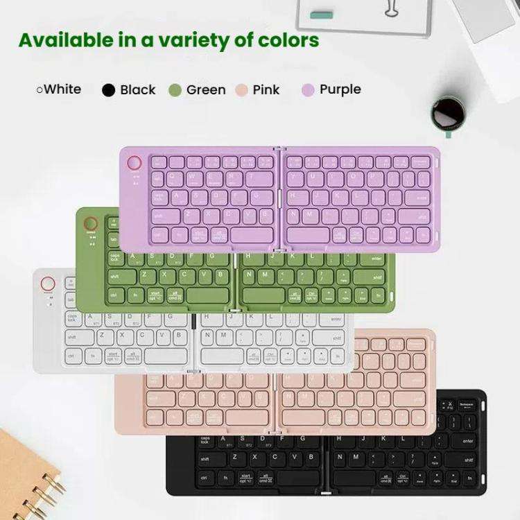 B023 Two Folding Portable Mini Wireless Bluetooth Keyboard Cell Phone Laptop Notebook Office Keyb...