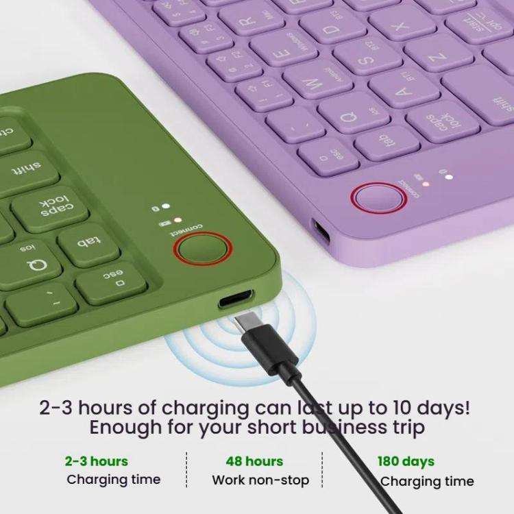 B023 Two Folding Portable Mini Wireless Bluetooth Keyboard Cell Phone Laptop Notebook Office Keyb...
