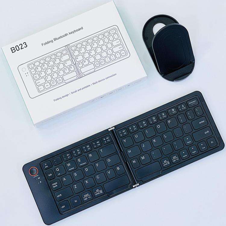 B023 Two Folding Portable Mini Wireless Bluetooth Keyboard Cell Phone Laptop Notebook Office Keyb...