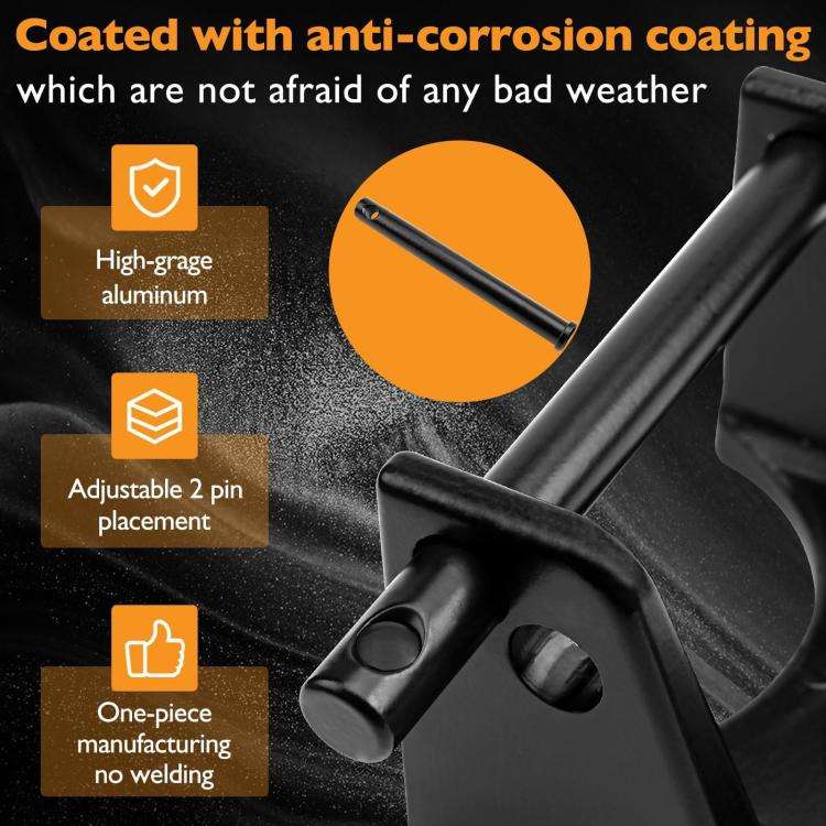 Coupler Gooseneck Hitch Trailer Lock For Heavy Trailer Transporter RV, Color: Black + Combination...