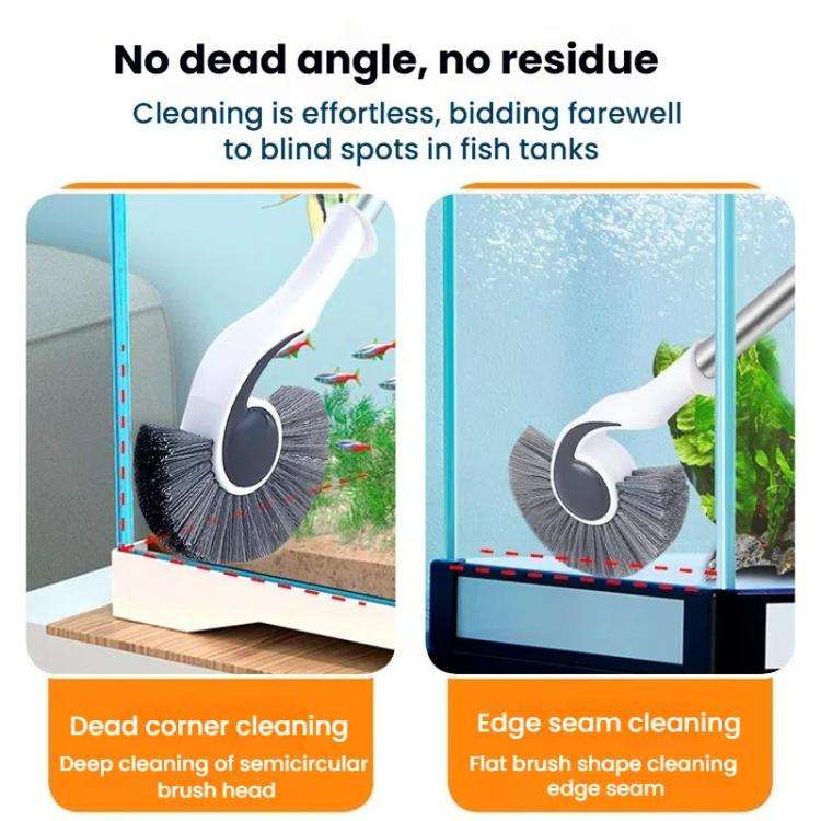 157cm Fish Tank Brush Long Handle Cleaning Algae Removal Tool Inner Wall Cleaning Fish Tank Brush