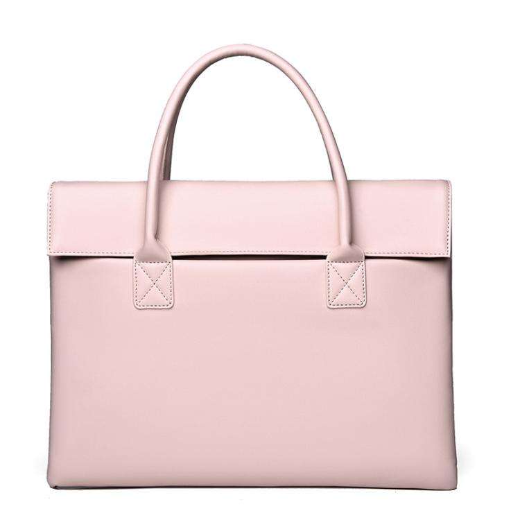 14 inch Laptop Bag Lightweight Laptop Bag Business Simple Handheld Briefcase(Pink)