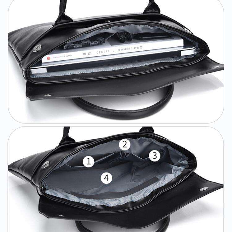 14 inch Laptop Bag Lightweight Laptop Bag Business Simple Handheld Briefcase(Black)