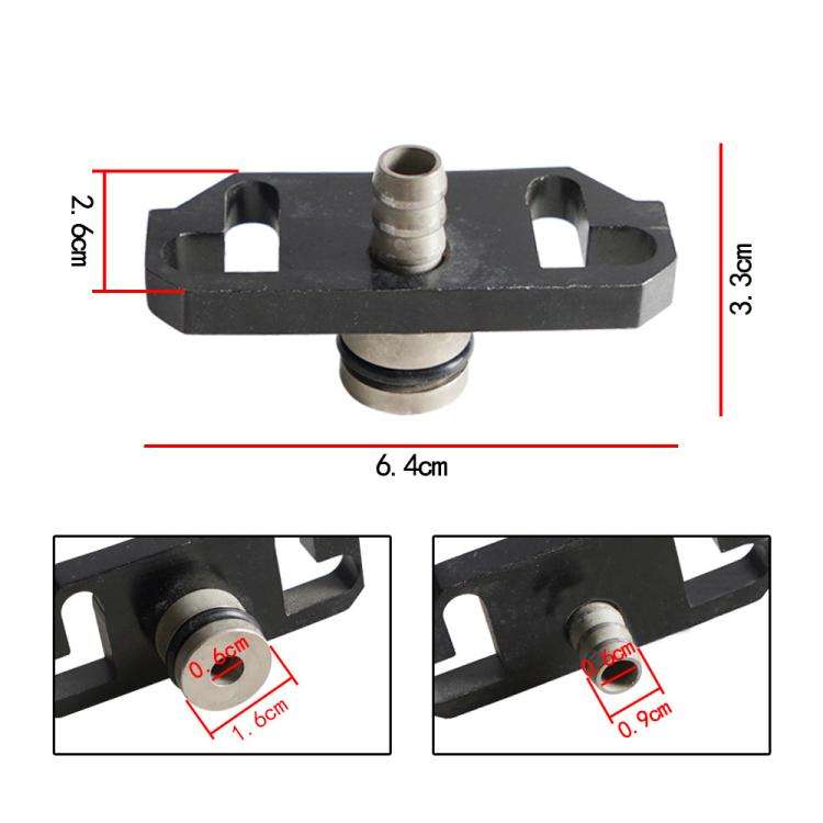 For Mitsubishi Car Modified Fuel Regulator Adapter(Black)