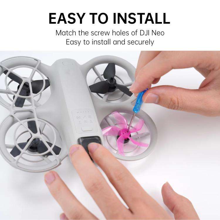 1pair For DJI Neo RCSTQ Drone 5 Blade Paddle Quick Release Replacement Blade(Gray)