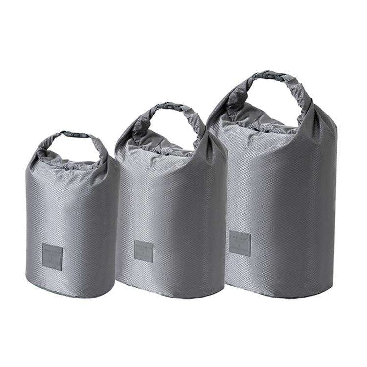 3pcs /Set Roll Mouth Travel Clothes Storage Bag Waterproof Handheld Coat Storage Compressible Dus...