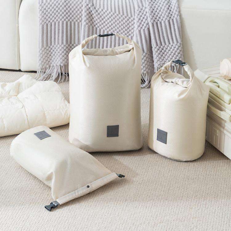 3pcs /Set Roll Mouth Travel Clothes Storage Bag Waterproof Handheld Coat Storage Compressible Dus...